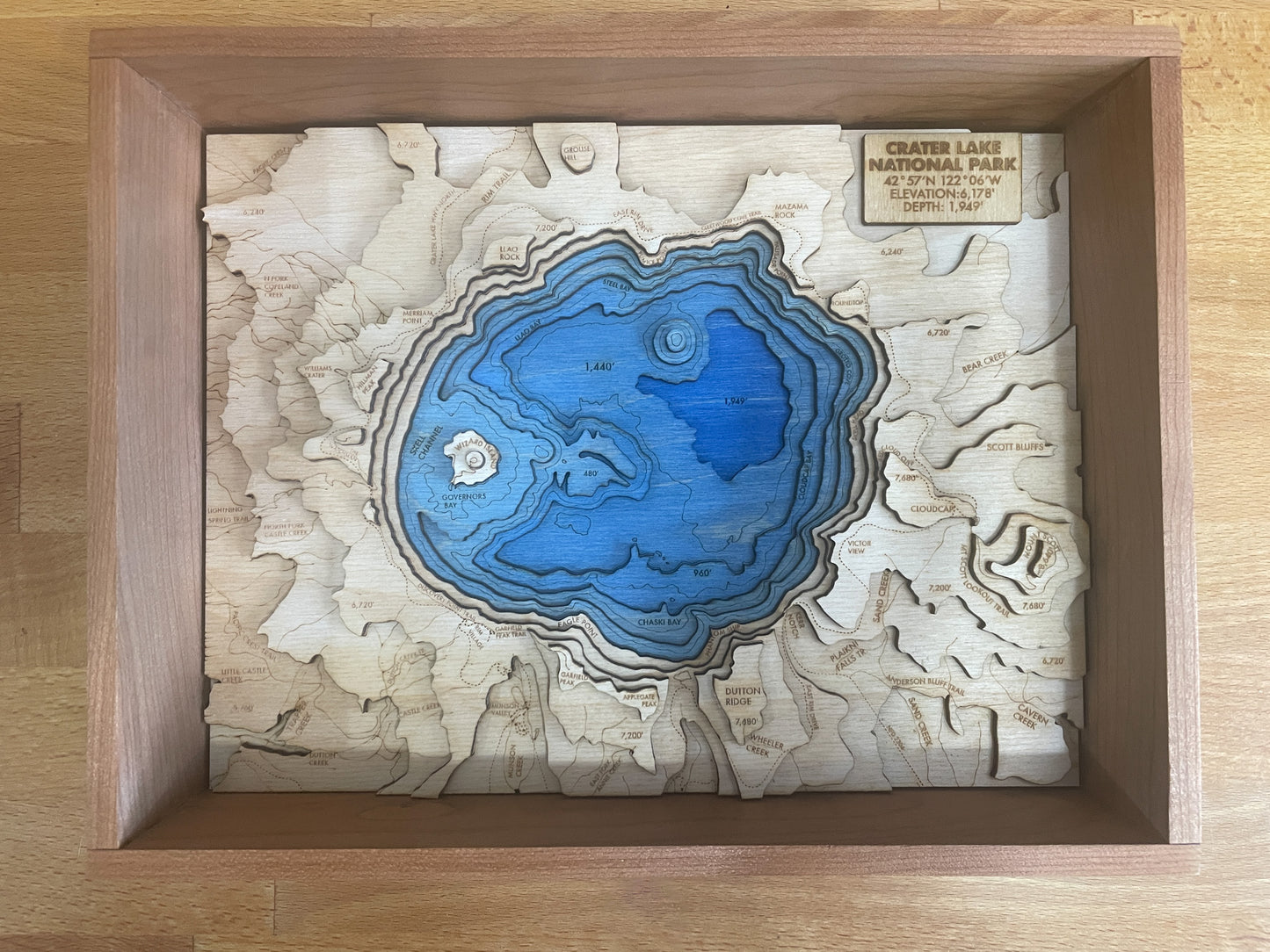Crater Lake Topographic Map