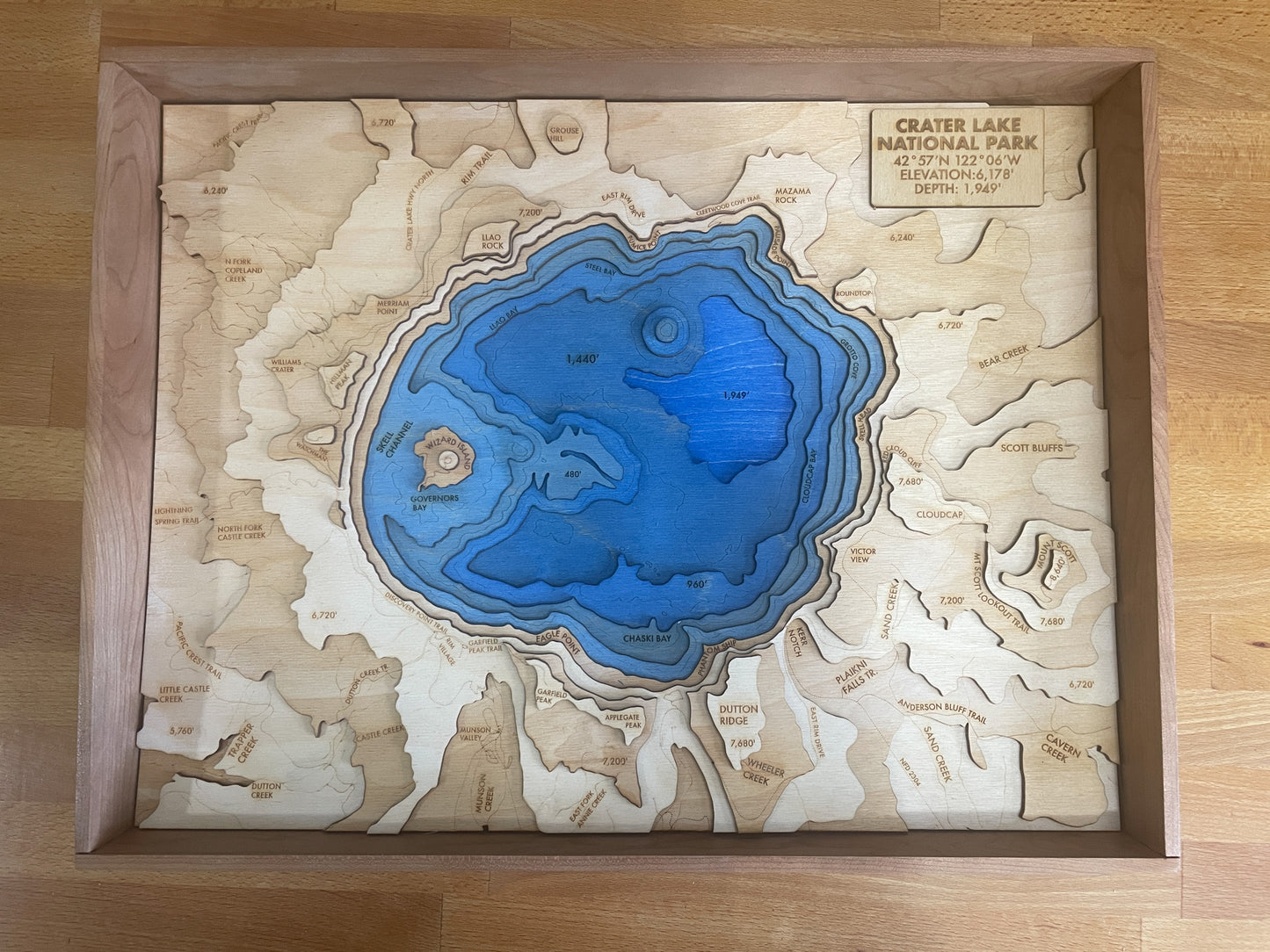Crater Lake Topographic Map