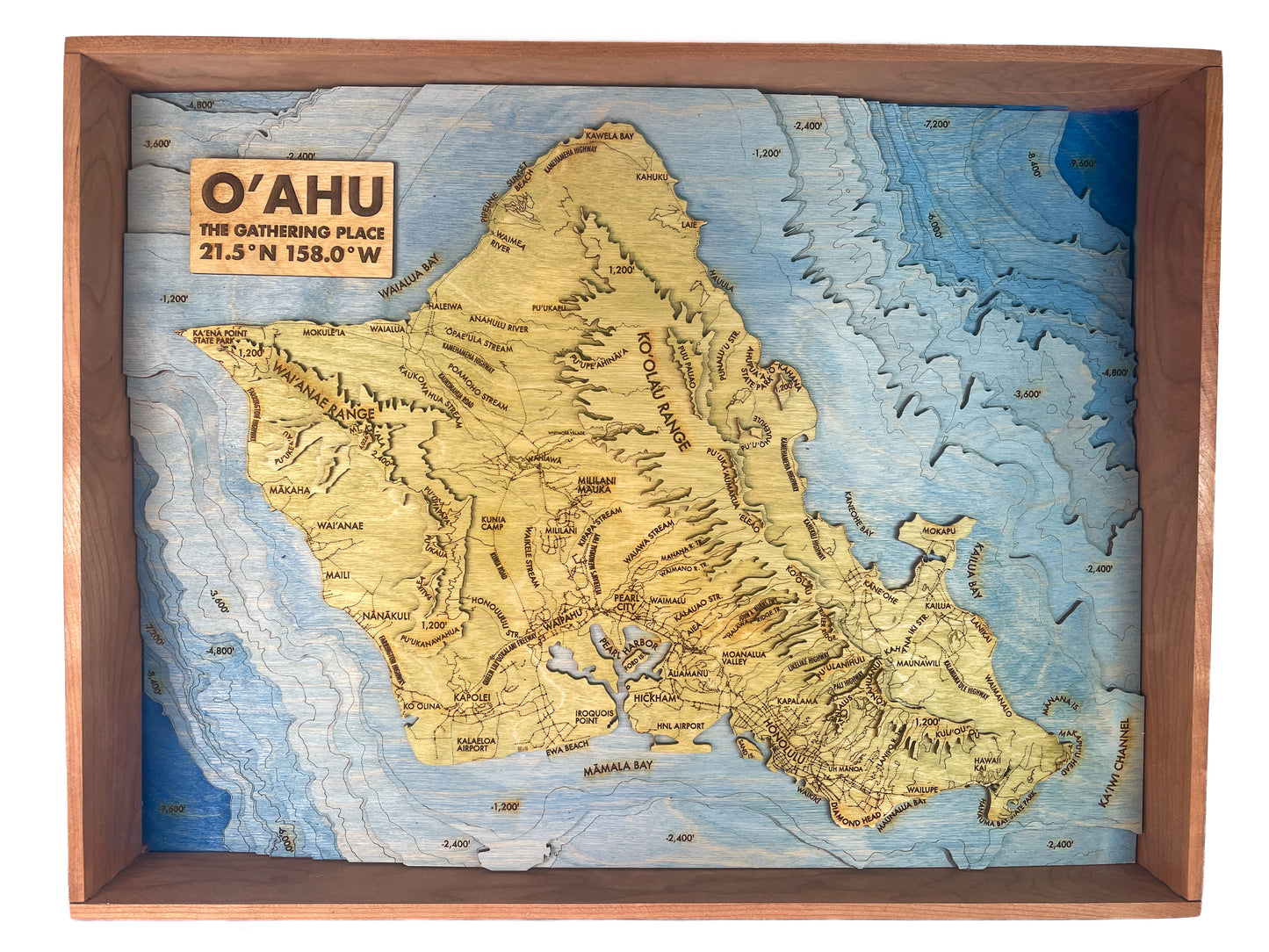 O'ahu Topographic Map