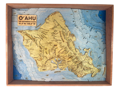 O'ahu Topographic Map