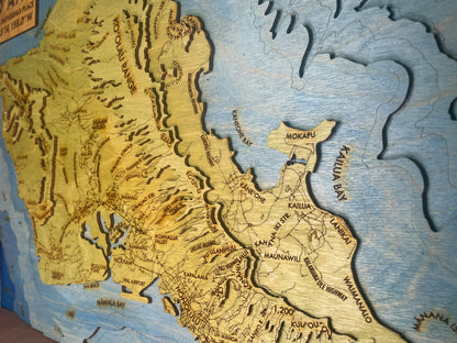 O'ahu Topographic Map
