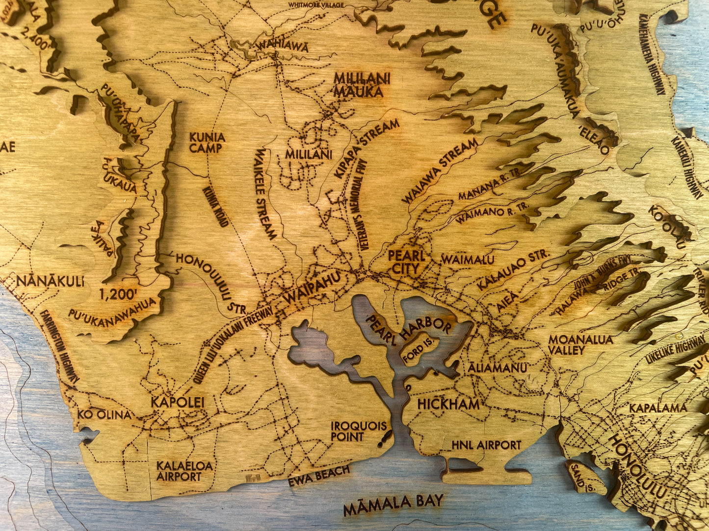 O'ahu Topographic Map