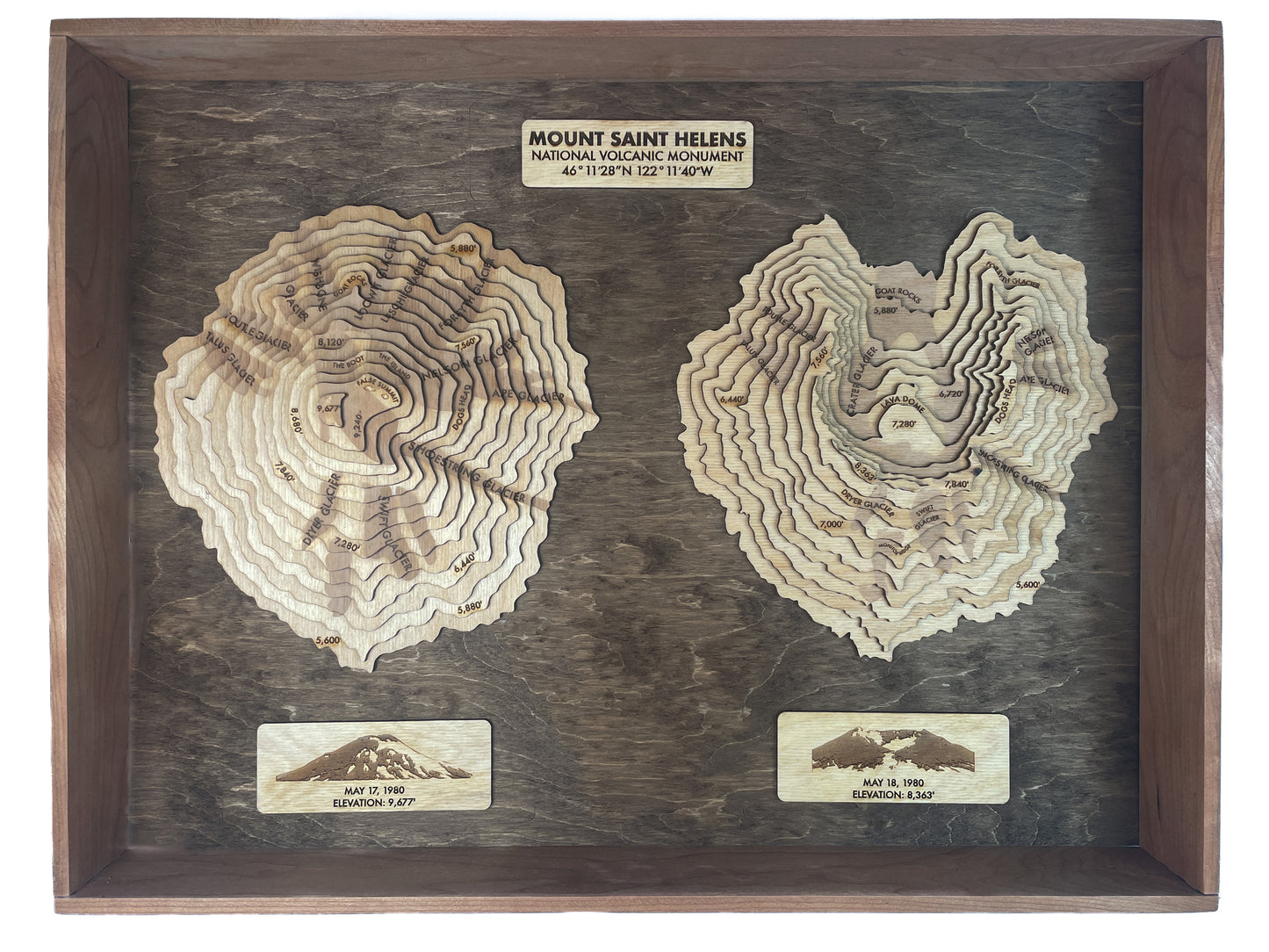 Mt. St Helens Summit 1980 Eruption Map