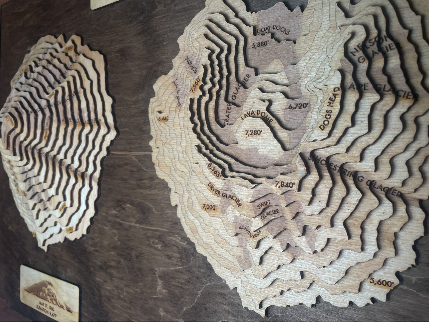 Mt. St Helens Summit 1980 Eruption Map