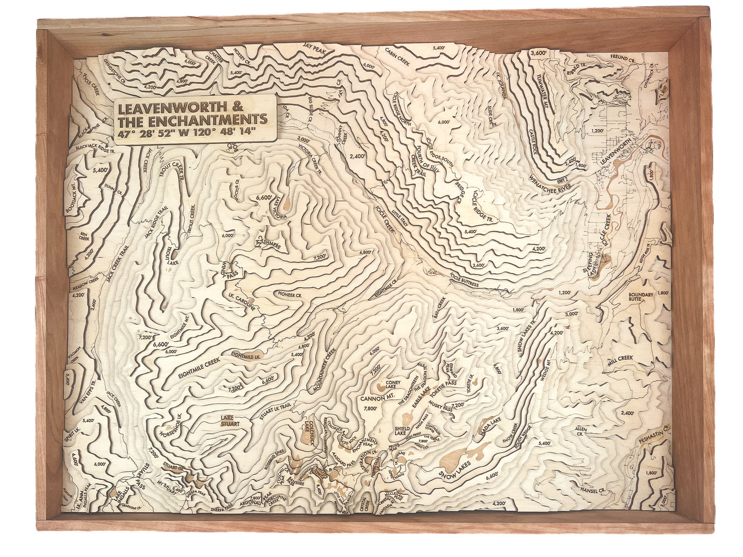 The Enchantments & Leavenworth Topographic Map