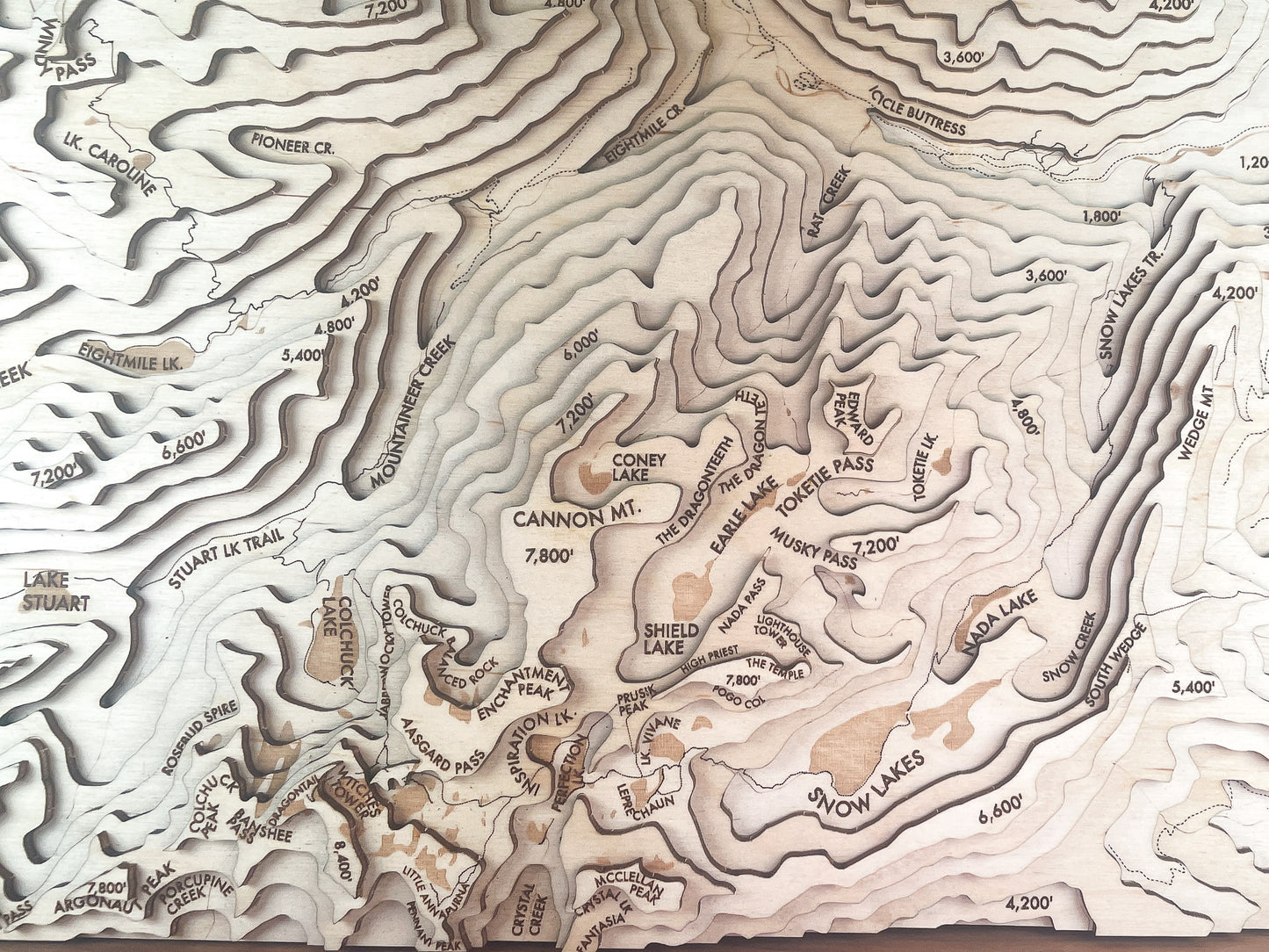 The Enchantments & Leavenworth Topographic Map