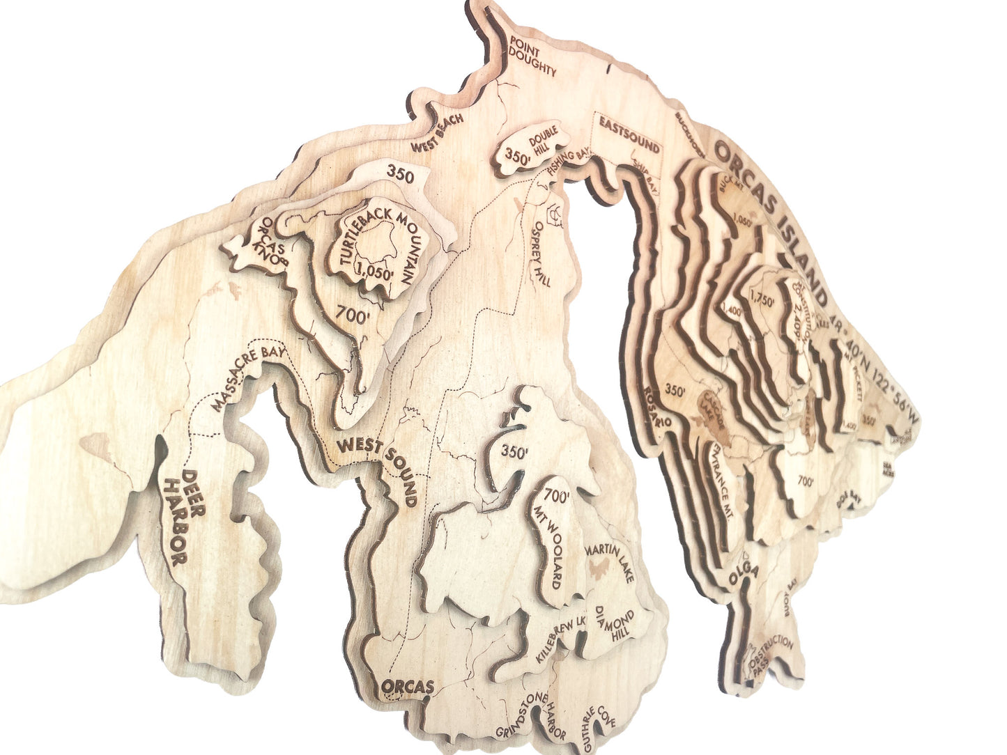 Orcas Island Contour Model