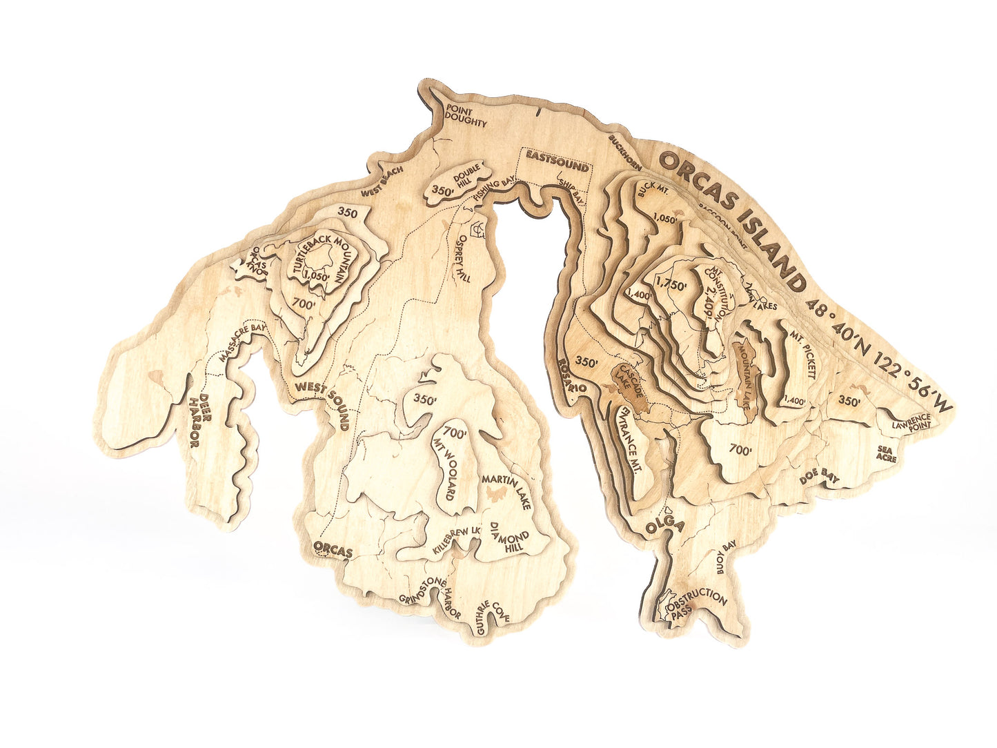 Orcas Island Contour Model