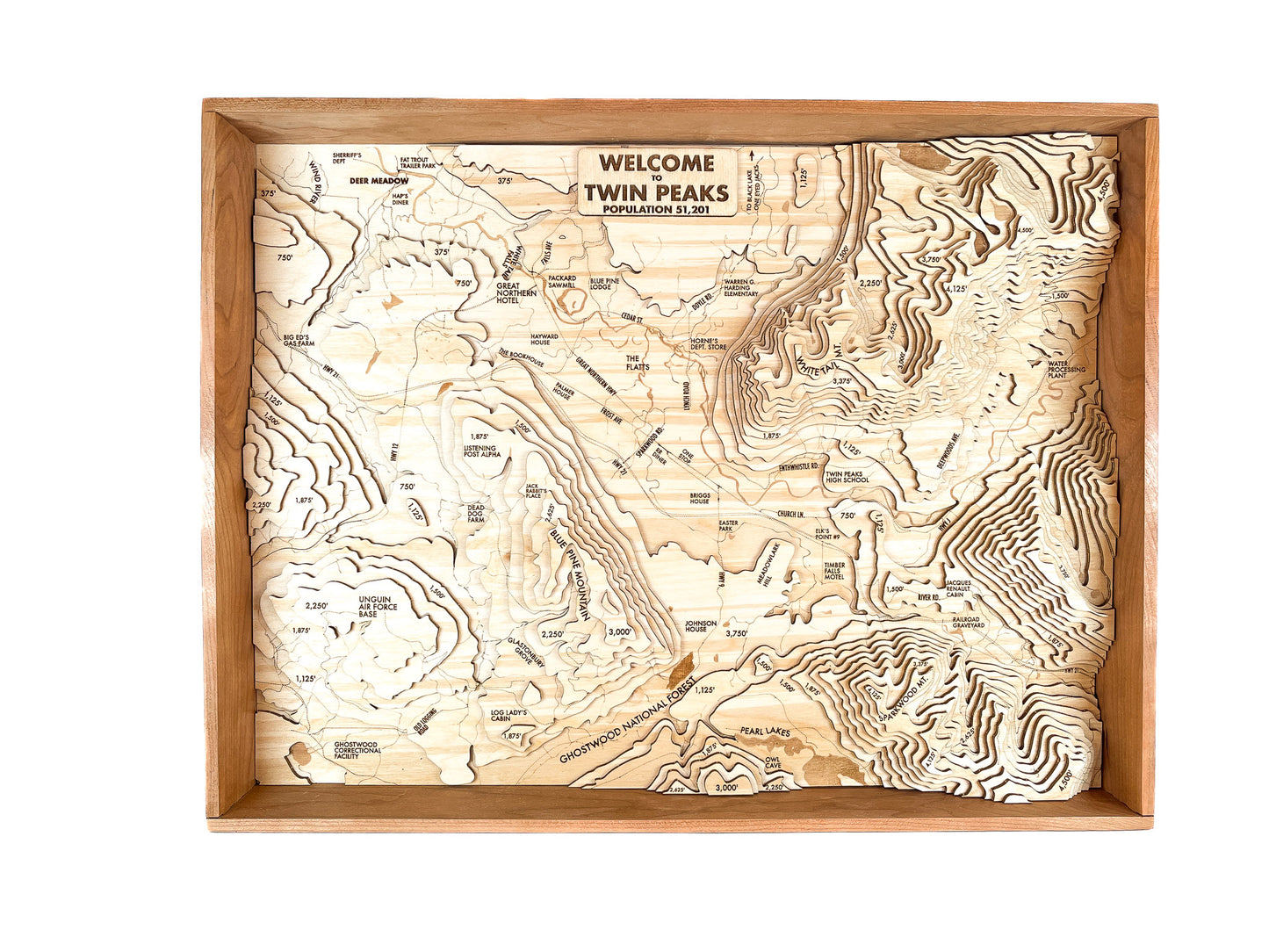 Twin Peaks Topographic Map