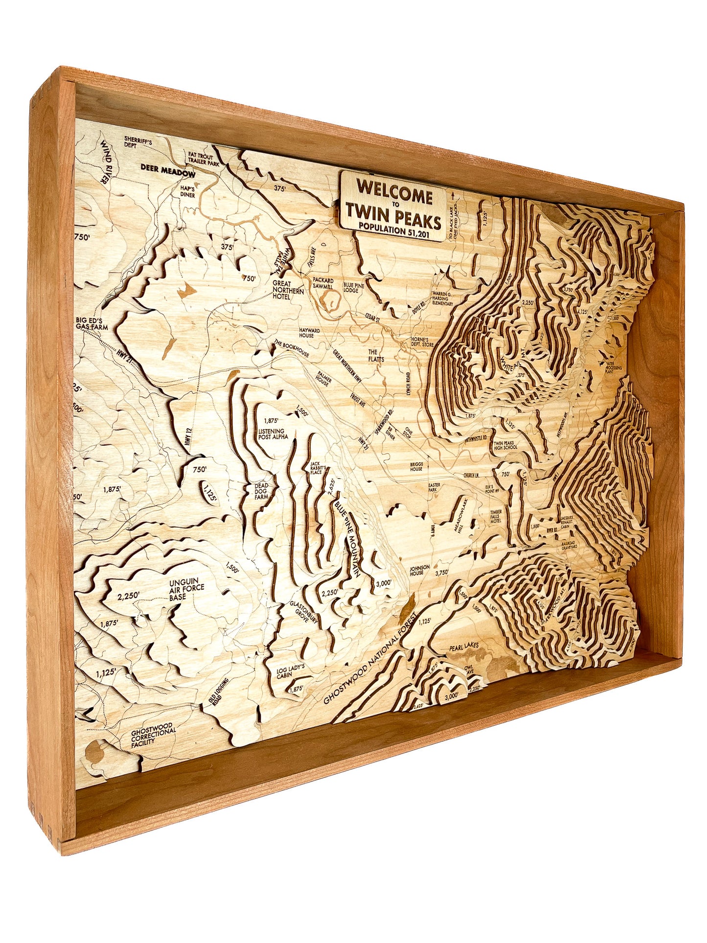 Twin Peaks Topographic Map