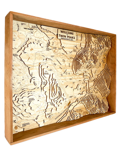 Twin Peaks Topographic Map