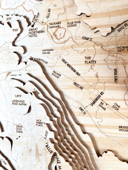 Twin Peaks Topographic Map