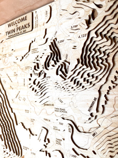 Twin Peaks Topographic Map