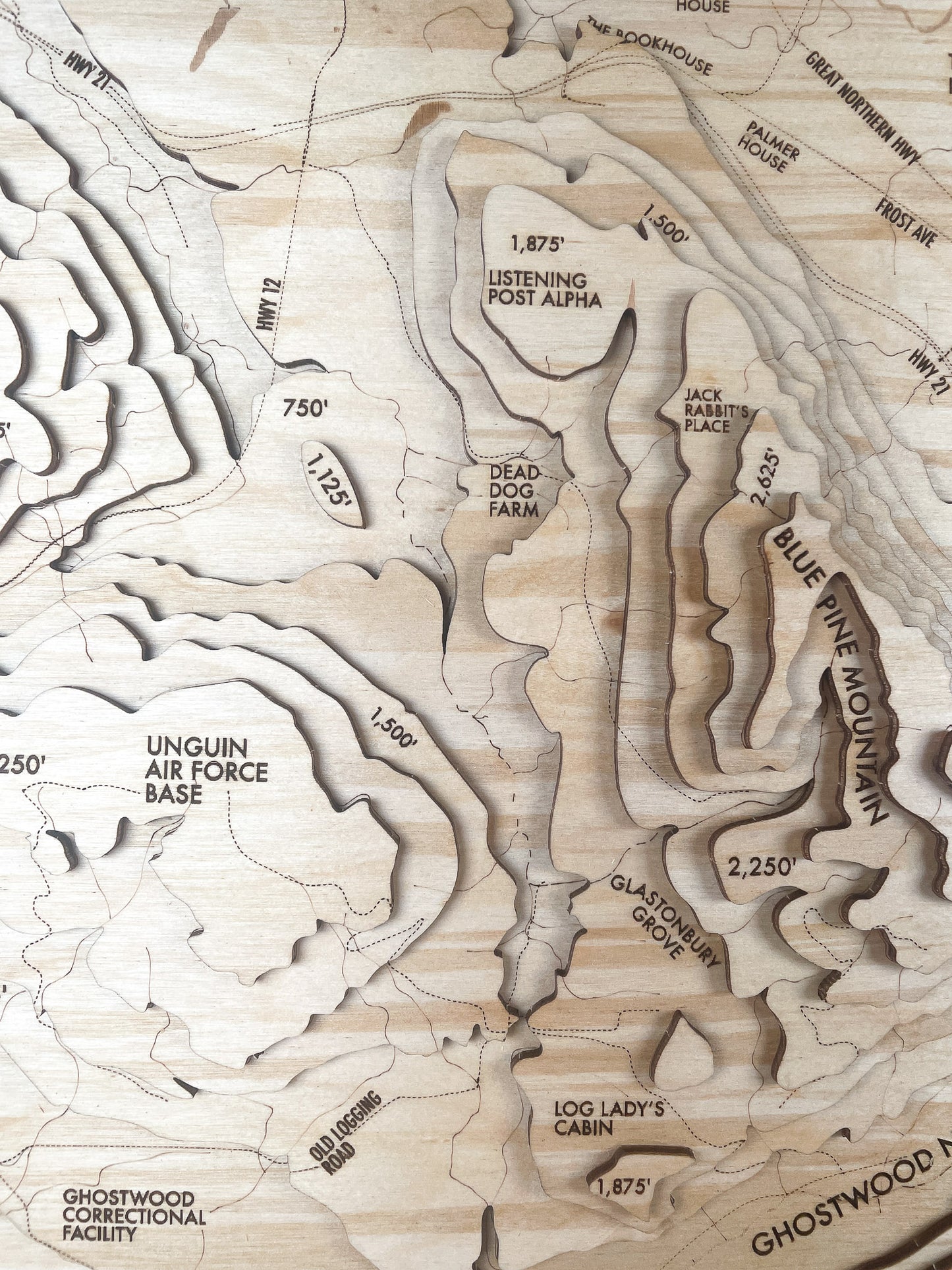 Twin Peaks Topographic Map