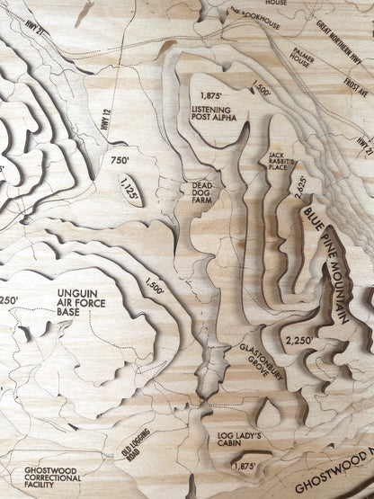 Twin Peaks Topographic Map