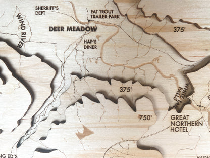 Twin Peaks Topographic Map